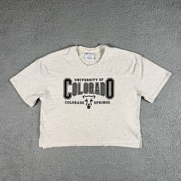 Champion Tops - Champion University Of Colorado at Colorado Springs T-Shirt Crop Womens XS NCAA